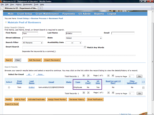 Screen image of this step