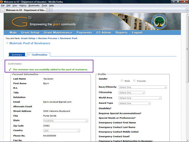 Screen image of this step