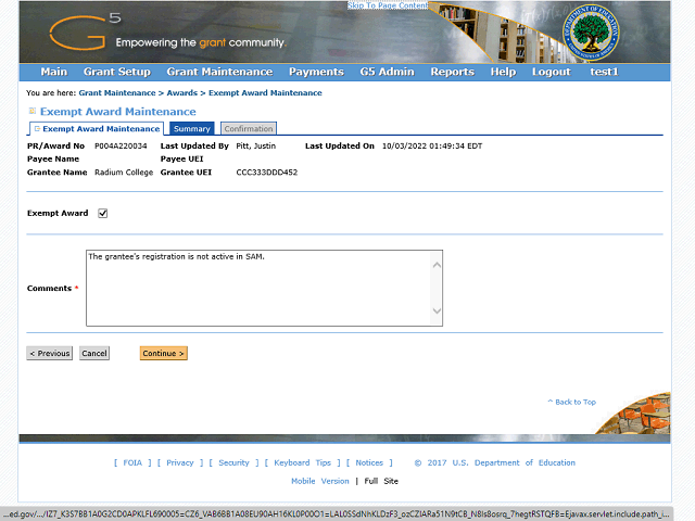Screen image of this step