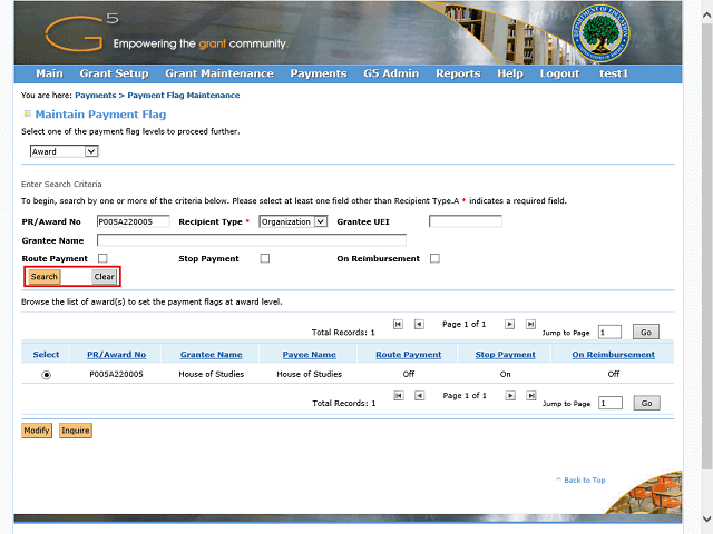 Screen image of this step