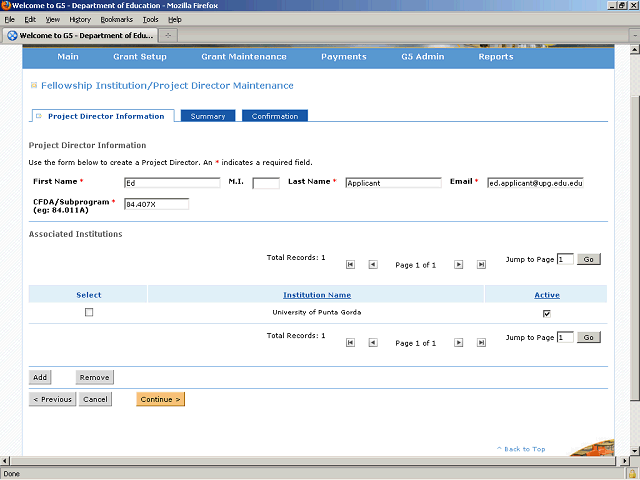 Screen image of this step