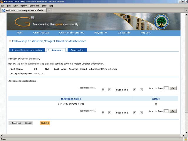Screen image of this step