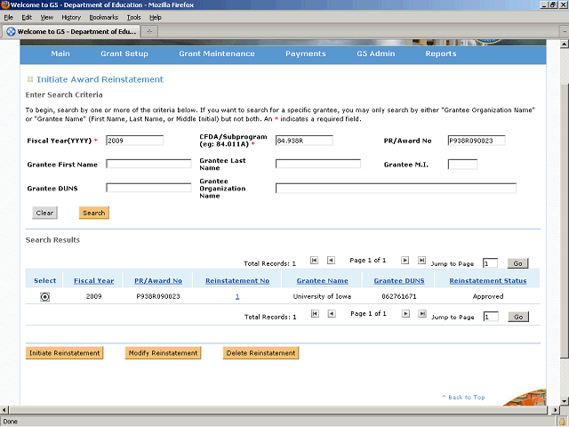 Screen image of this step