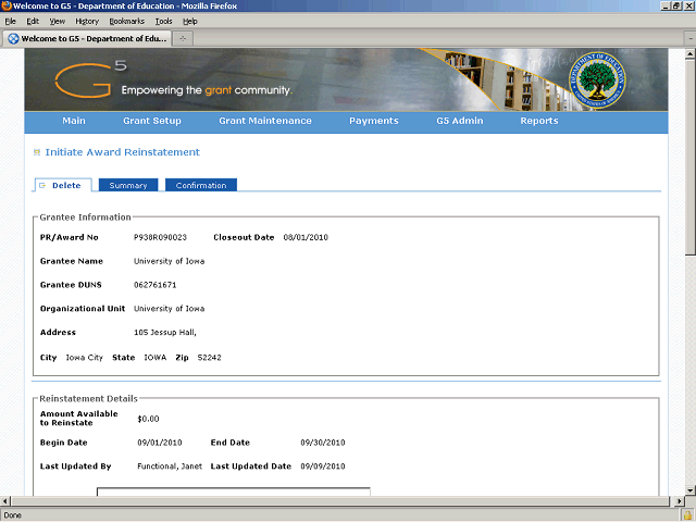 Screen image of this step