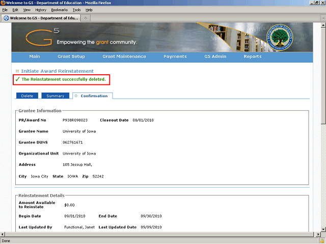 Screen image of this step