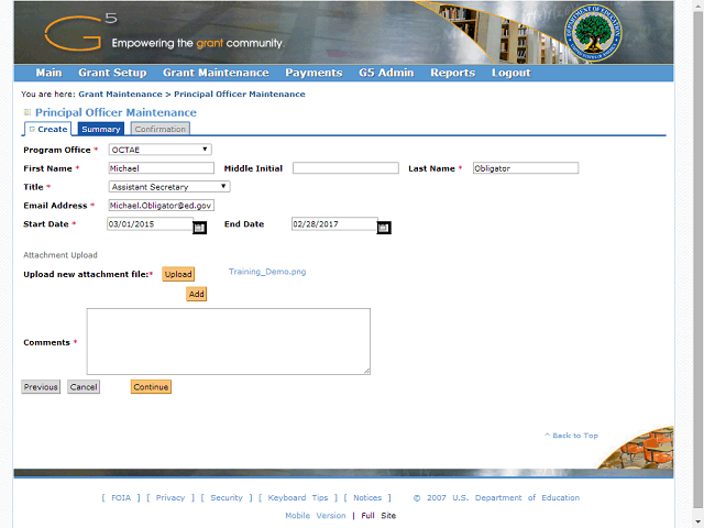 Screen image of this step