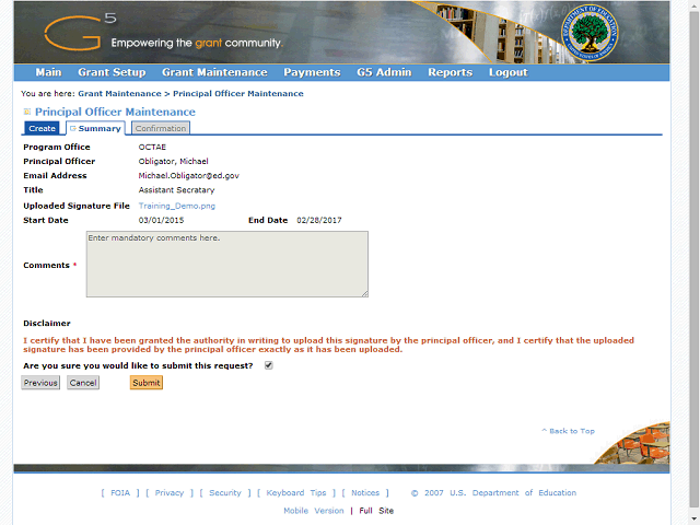 Screen image of this step