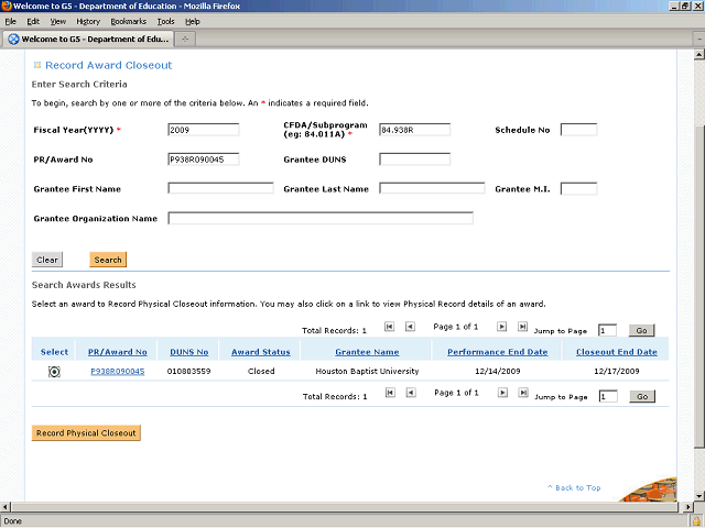 Screen image of this step