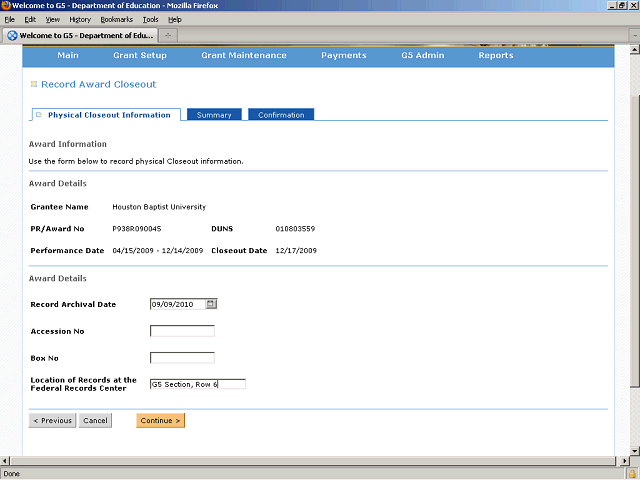 Screen image of this step