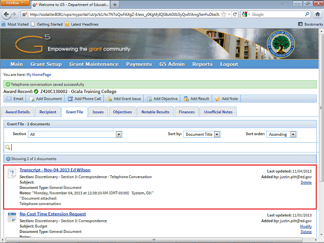 Screen image of this step