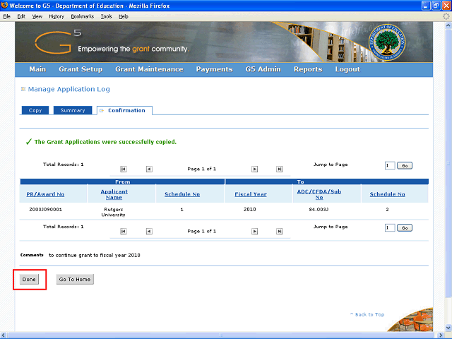 Screen image of this step