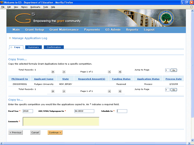 Screen image of this step