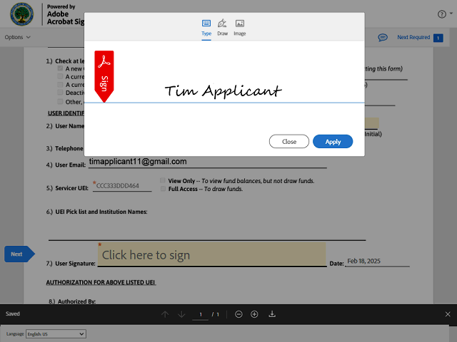 Screen image of this step