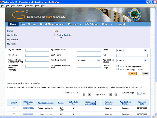 Screen image of this step