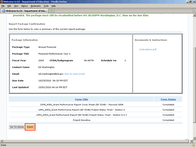 Screen image of this step