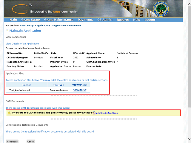 Screen image of this step