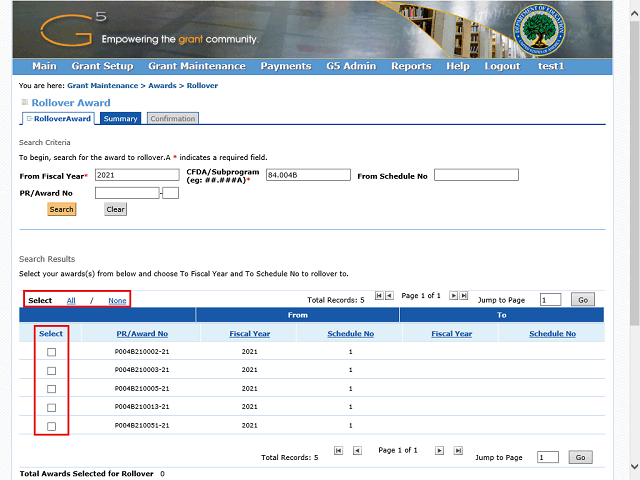 Screen image of this step
