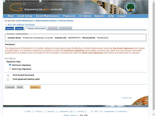 Screen image of this step