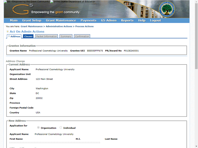 Screen image of this step