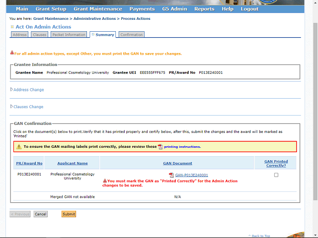 Screen image of this step