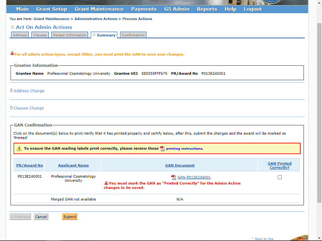 Screen image of this step