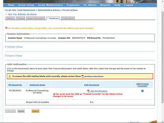 Screen image of this step