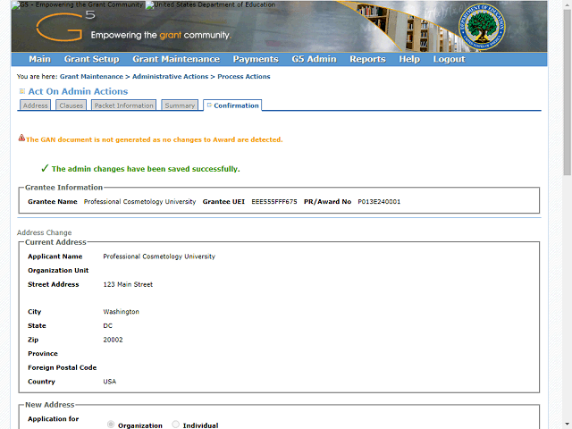Screen image of this step