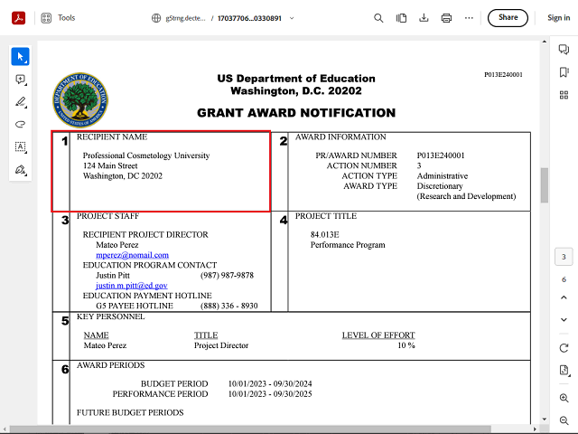 Screen image of this step