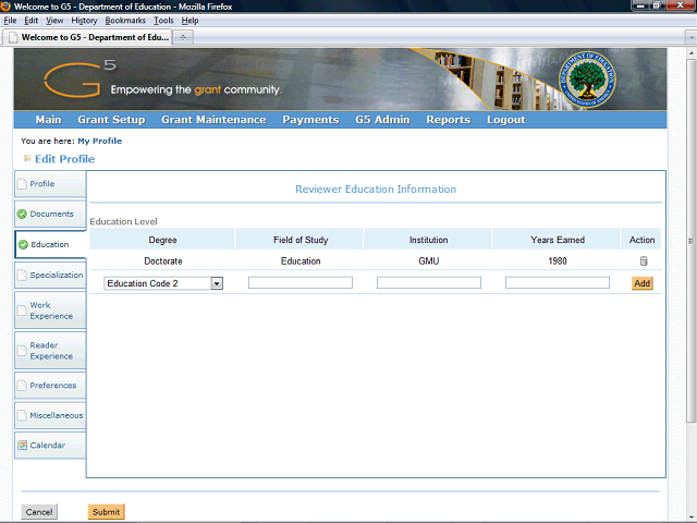 Screen image of this step