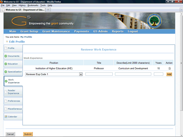 Screen image of this step