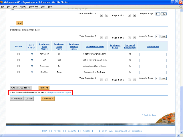 Screen image of this step