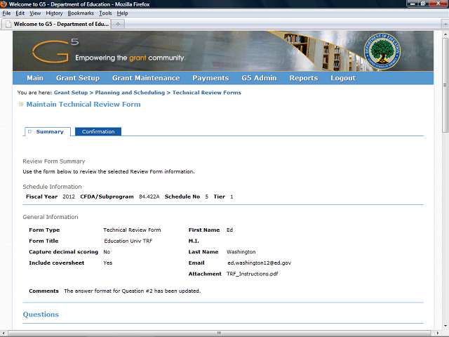 Screen image of this step