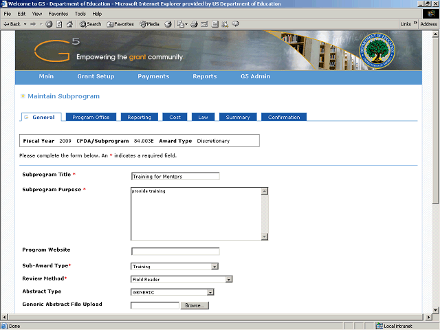 Screen image of this step