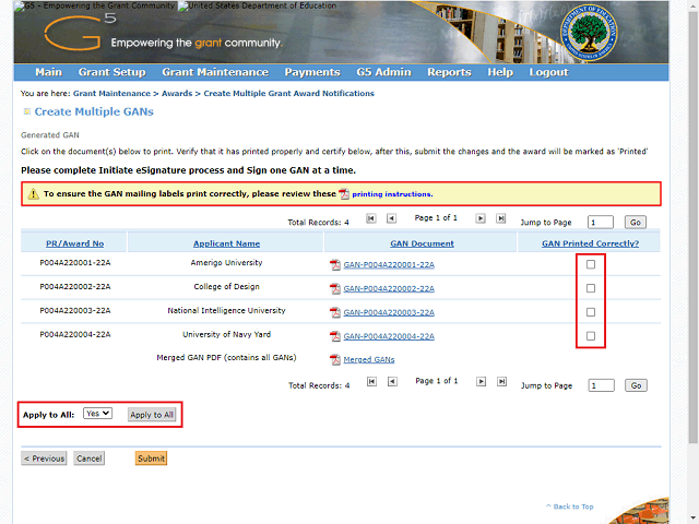 Screen image of this step
