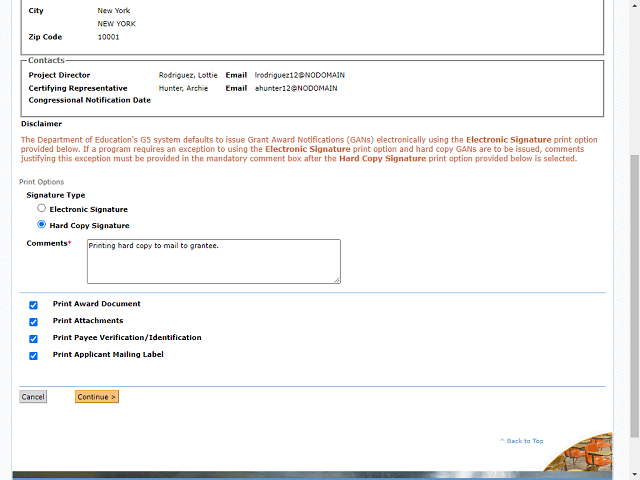 Screen image of this step