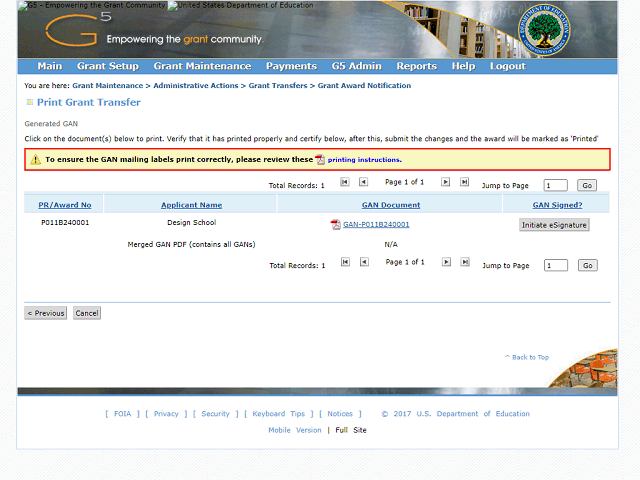Screen image of this step