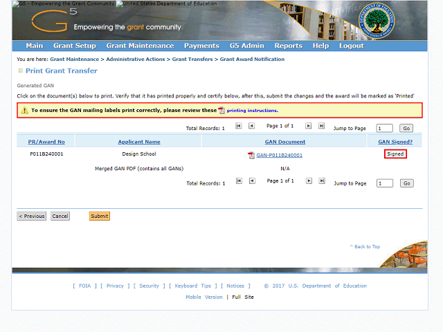 Screen image of this step