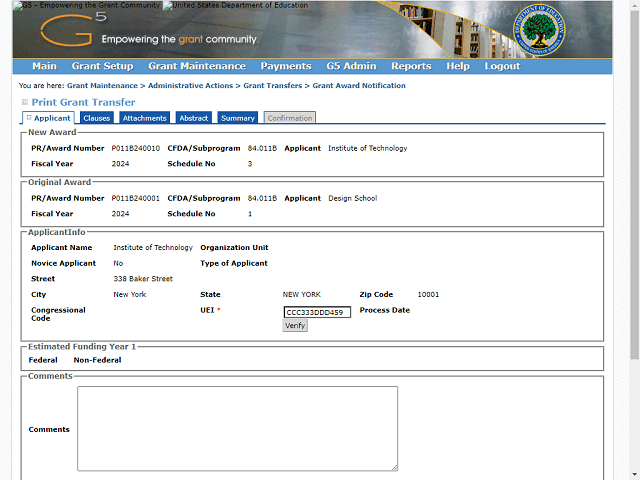 Screen image of this step