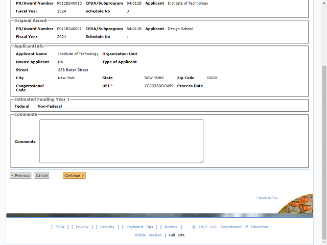 Screen image of this step