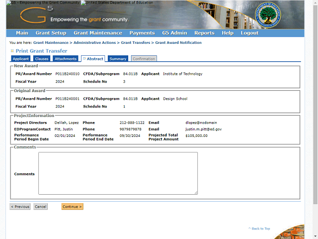 Screen image of this step
