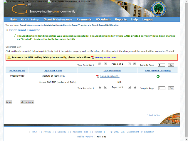 Screen image of this step