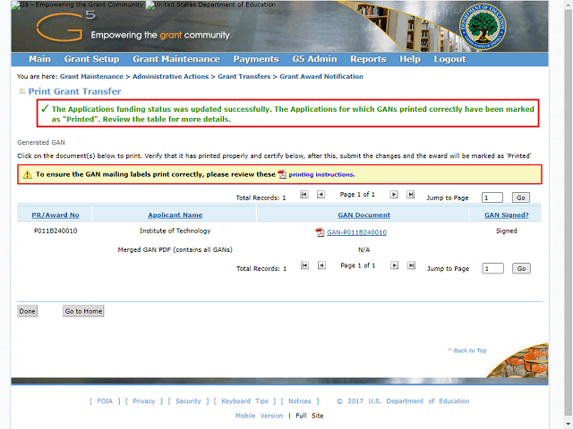 Screen image of this step