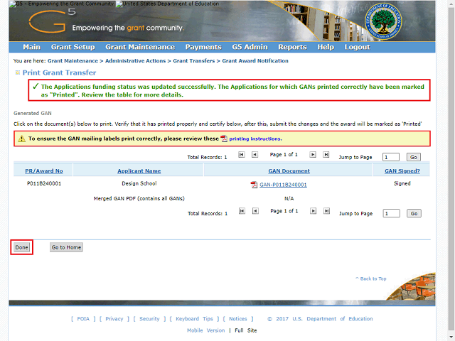 Screen image of this step