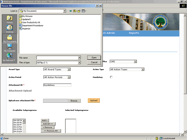 Screen image of this step