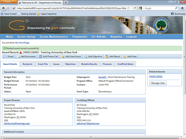 Screen image of this step