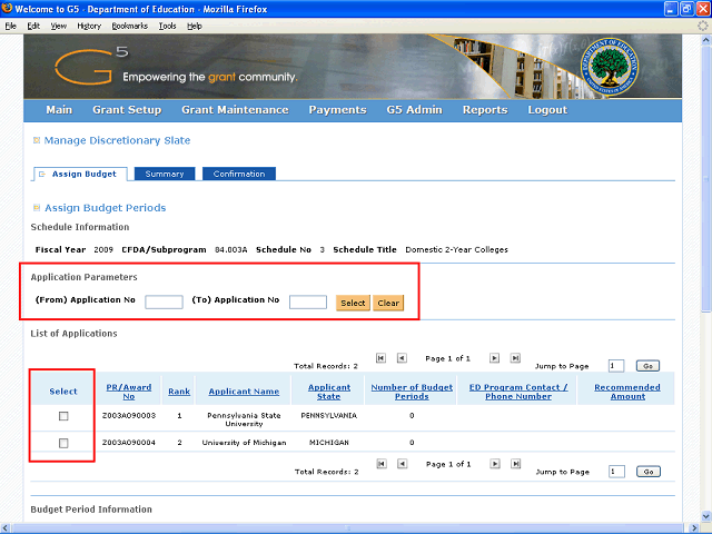 Screen image of this step