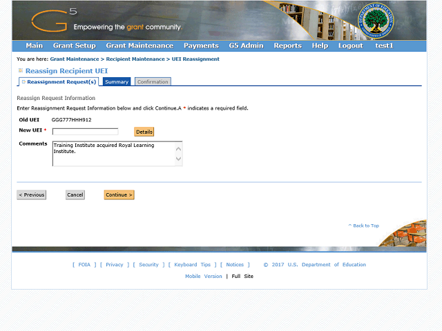 Screen image of this step
