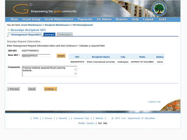 Screen image of this step