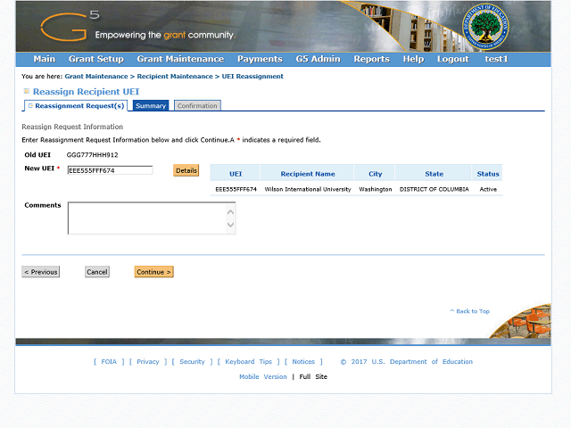 Screen image of this step