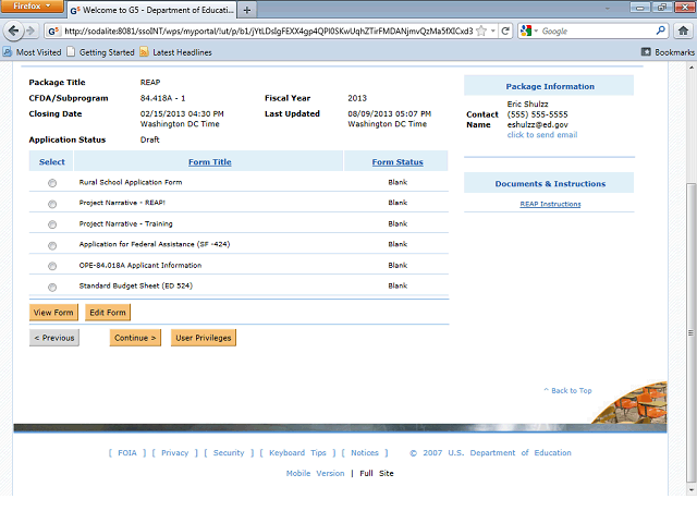 Screen image of this step